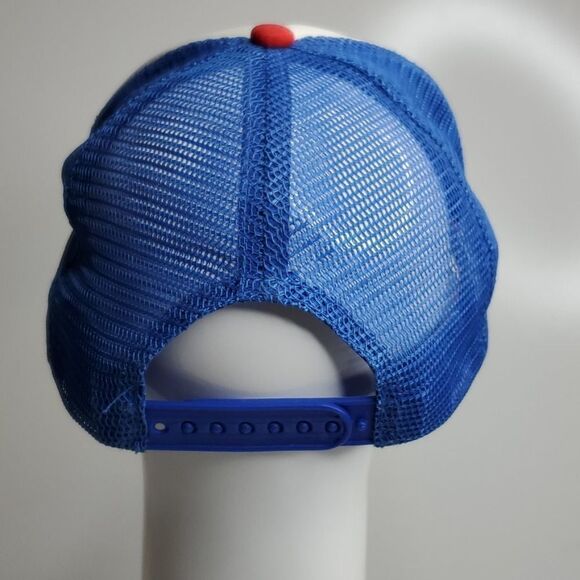 VINTAGE PBR PABST RED WHITE BLUE RIBBON MESH TRUCKER DAD HAT COSTUME CAP - Picture 3 of 8